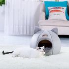 Lits chauds de chat d'ouatine d'animal familier de lit de chats de couchage d'hiver de corail de sac petits fournisseur