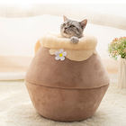Chambre extérieure chaude portative de chat de lit mou d'animal familier de peluche pour l'hiver fournisseur