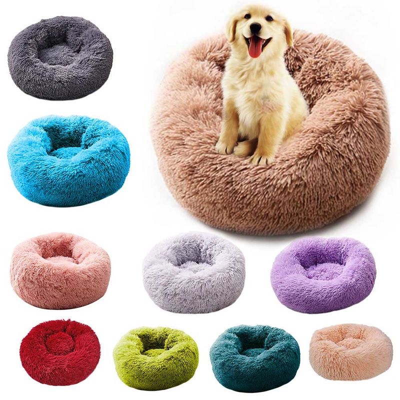 Lits mous superbes de butées toriques/confortable pelucheux apaisant de lit de chien pour la grande Chambre de chien/chat fournisseur