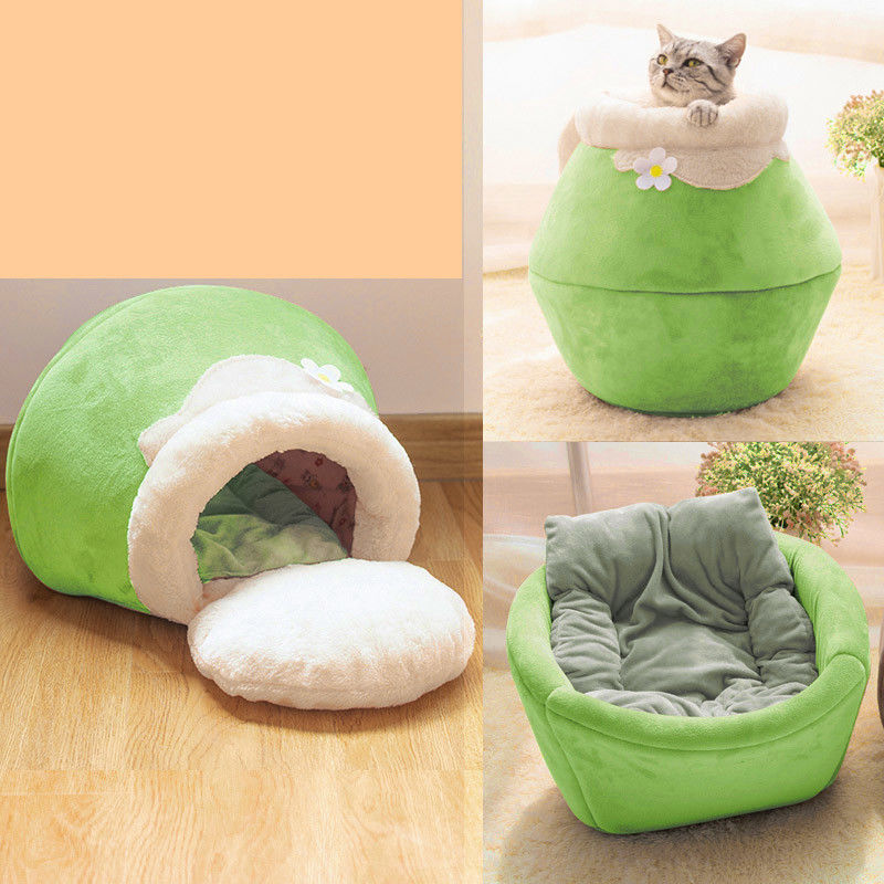 Chambre extérieure chaude portative de chat de lit mou d'animal familier de peluche pour l'hiver fournisseur