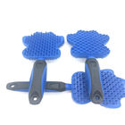 Forme spéciale bleue du poids 167g de brosse de cheveux d'animal familier de couleur TPR/pp matériels fournisseur