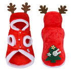 L'animal familier de Noël vêtx le matériel de fibre de manteau à capuchon de chien avec les modèles géométriques fournisseur