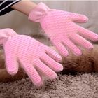 Gant professionnel rose de nettoyage de Bath de gants de toilettage d'animal familier pour le chat/chien fournisseur