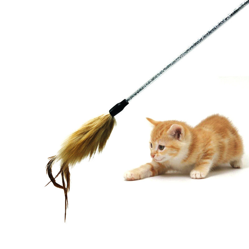 Le jouet mignon de chat d'énigme de Kitty, chat interactif joue le bâton de plume pour le chaton fournisseur